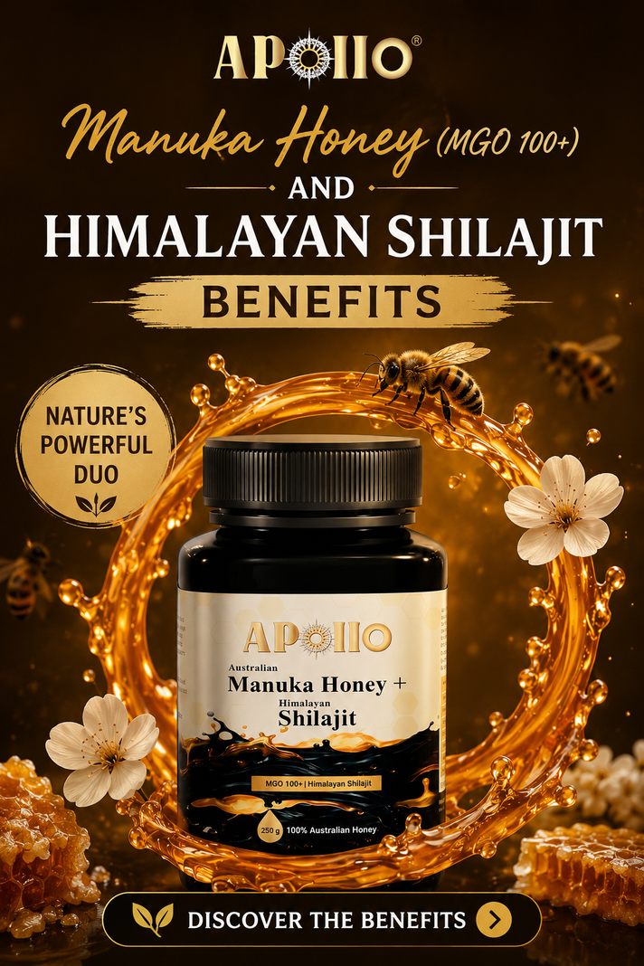Manuka Honey (MGO 100+) and Himalayan Shilajit Benefits