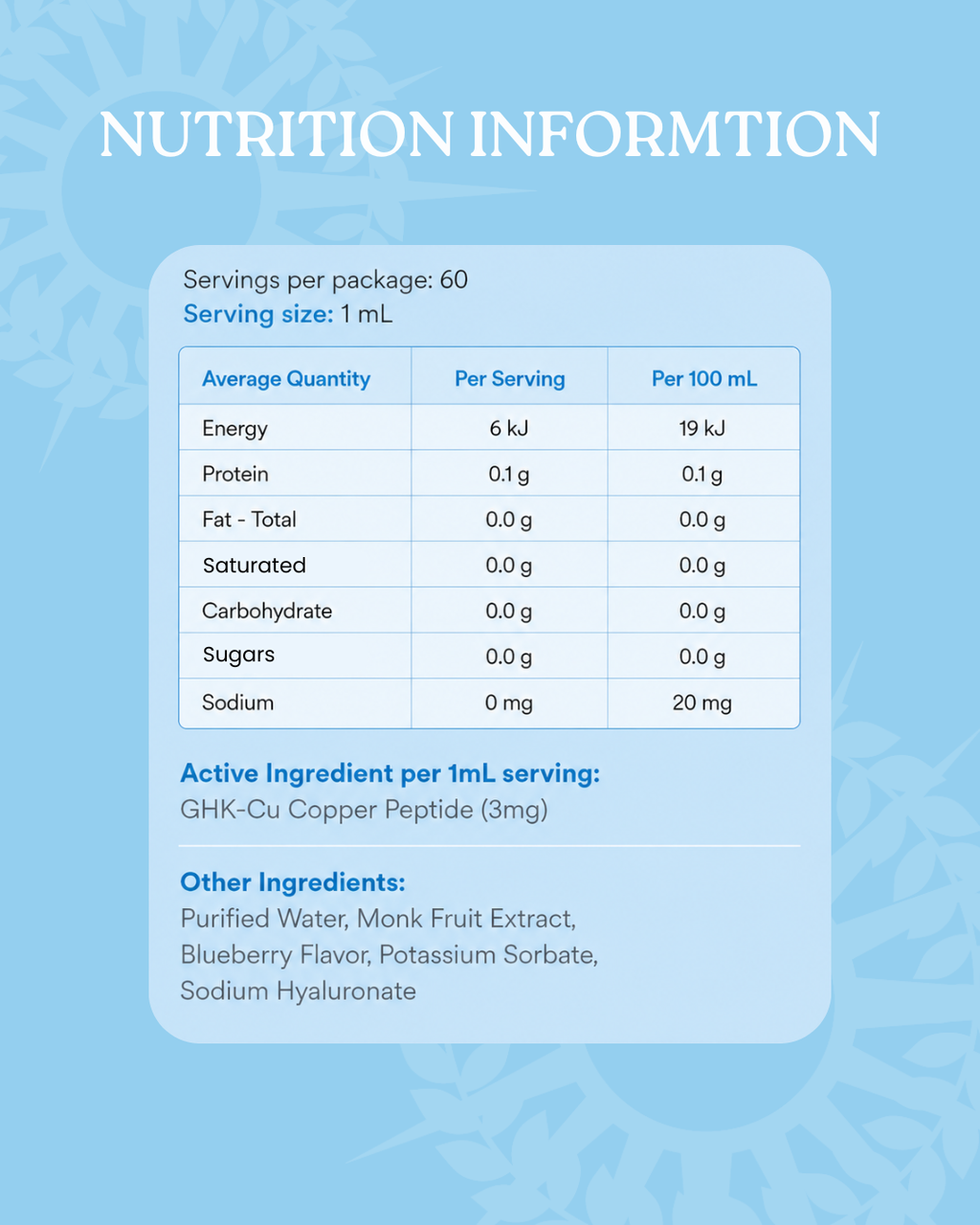 GHK-CU EDIBLE LIQUID