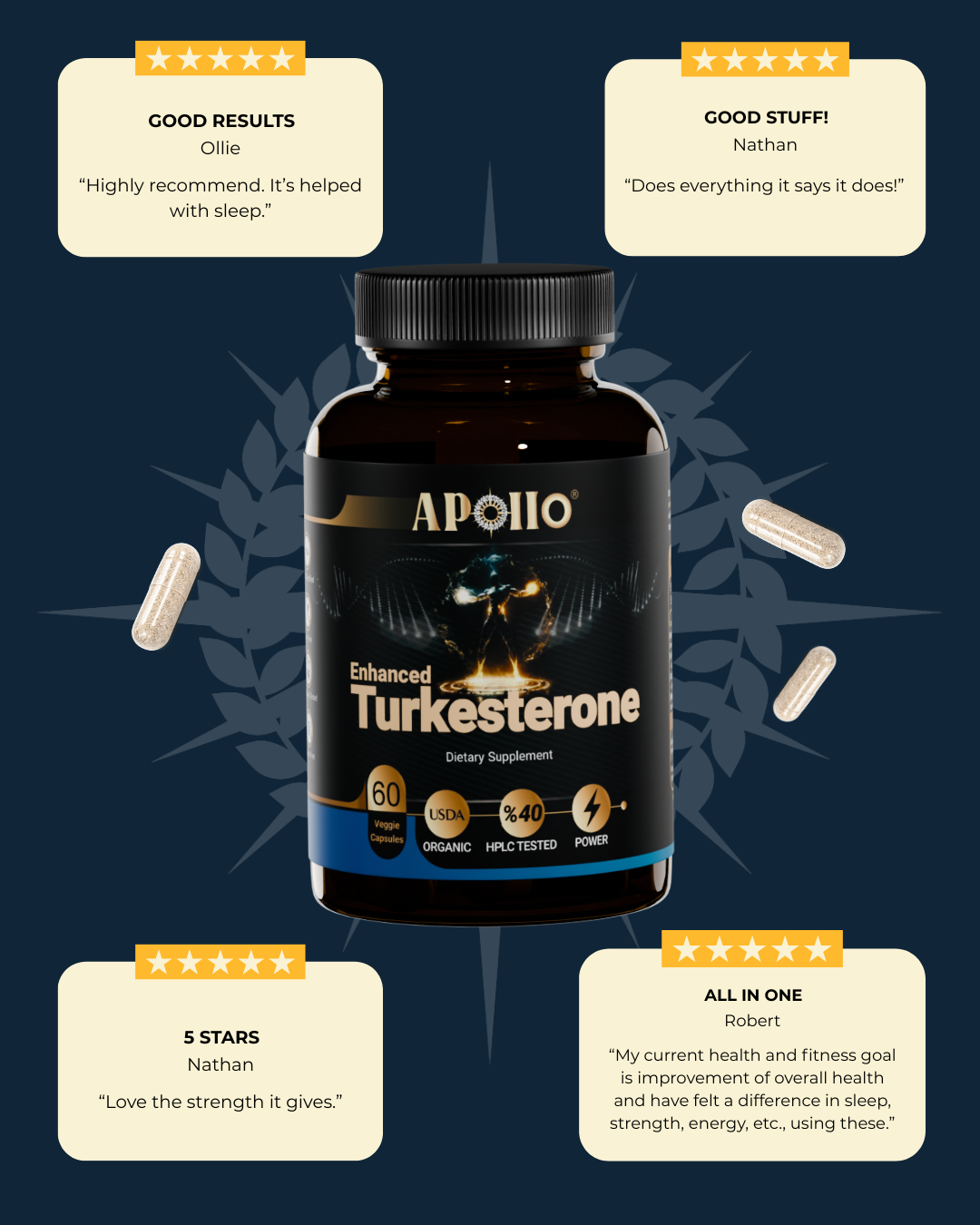 Enhanced Turkesterone 40% HPLC 60 caps