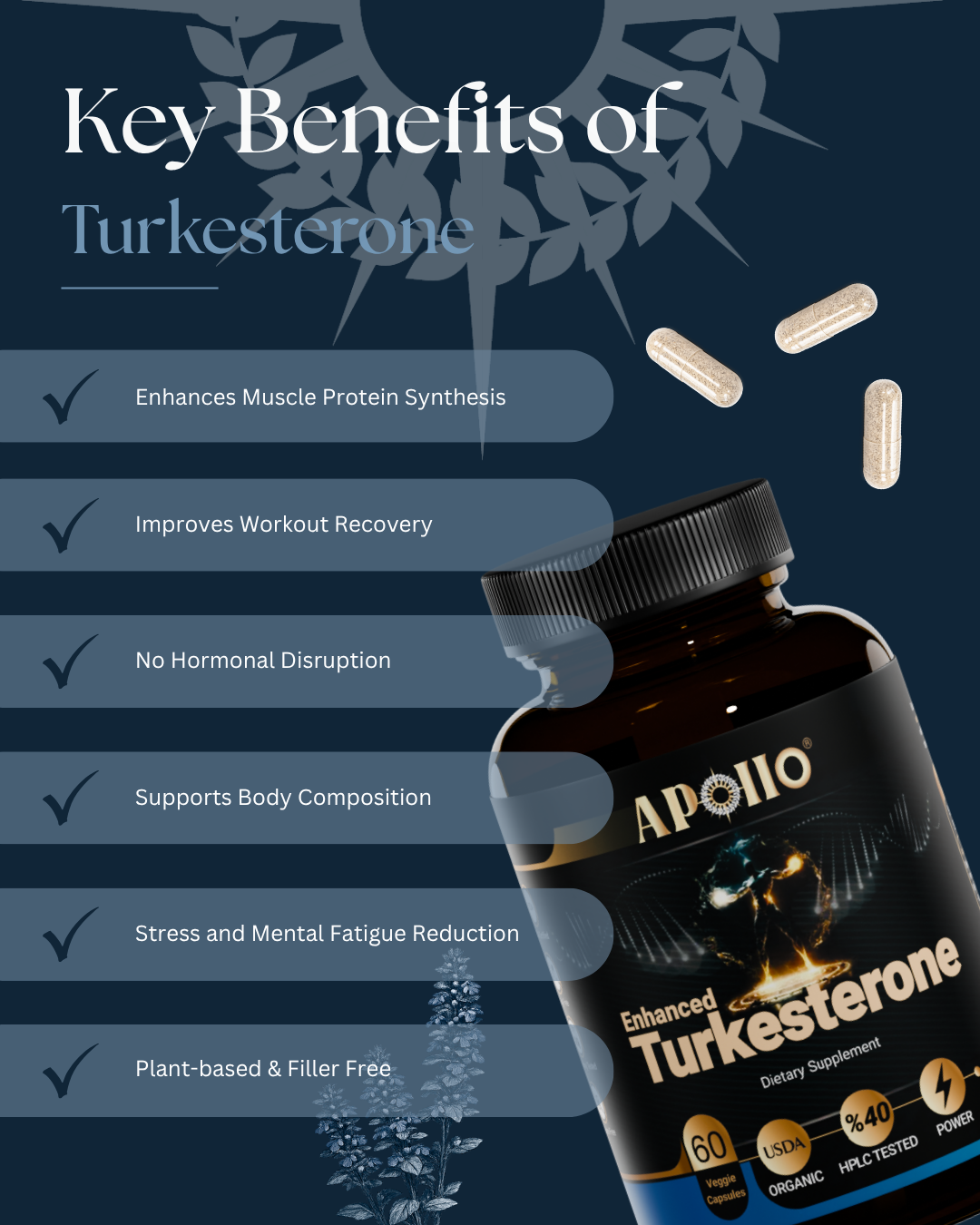 Enhanced Turkesterone 40% HPLC 60 caps