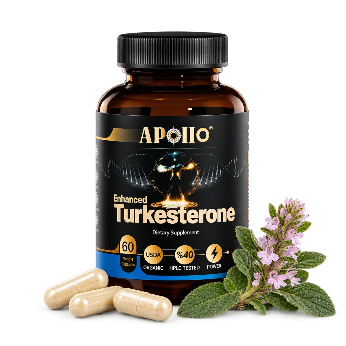 Apollo Enhanced Turkesterone, 60 veggie capsules