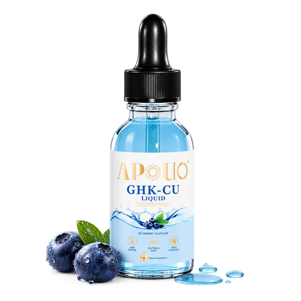 Apollo GHK-CU Liquid, blueberry