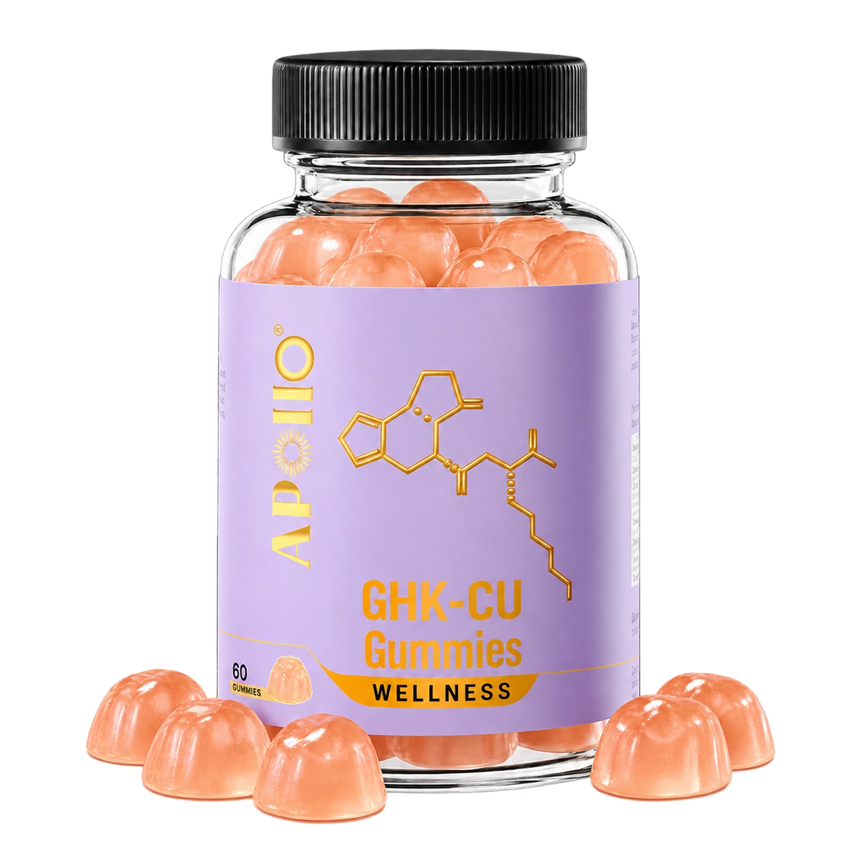 Apollo GHK-CU Gummies, 60 gummies