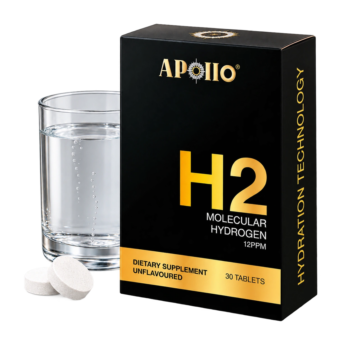 Apollo H2 Molecular Hydrogen, 30 tablets