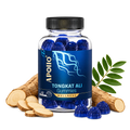 Apollo Tongkat Ali Gummies with tongkat ali root and leaves