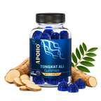 Apollo Tongkat Ali Gummies with tongkat ali root and leaves