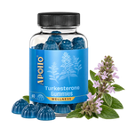 Apollo Turkesterone Gummies with Ajuga turkestanica flowers
