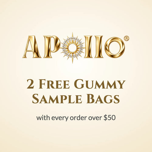 Apollo free sample baggie: 2 free gummy sample bags with every order over $50